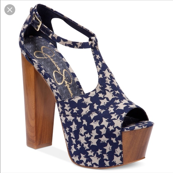 Jessica Simpson Shoes - Jessica Simpson Dany platform heels in stars blue